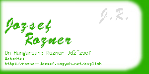 jozsef rozner business card